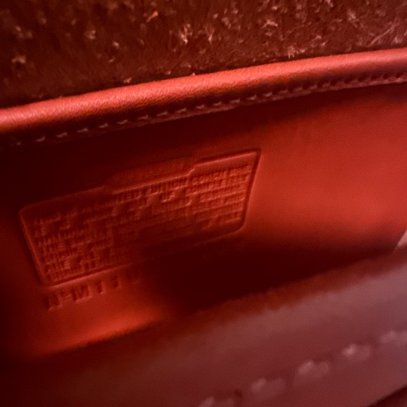 Coach Red Leather Wristlet with Gold Accent - Picture 5 of 5